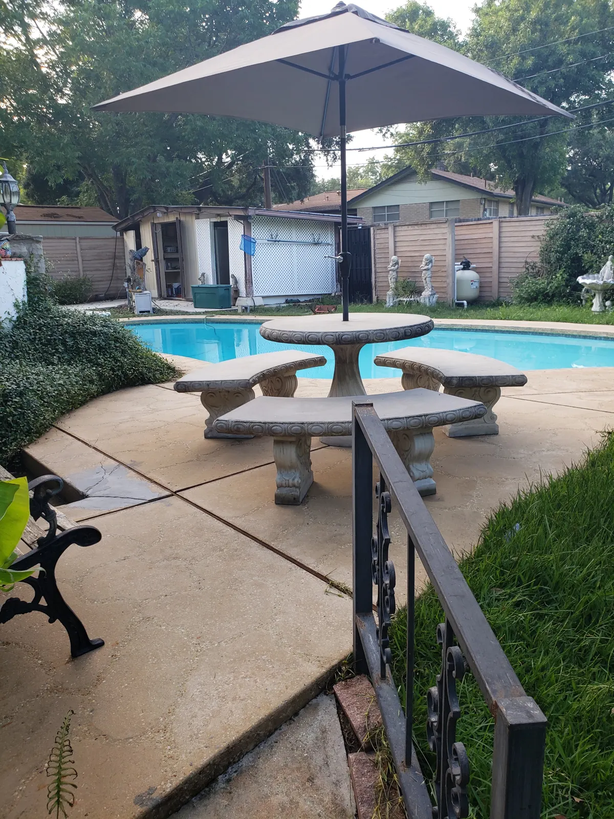 Pool deck after cleaning
